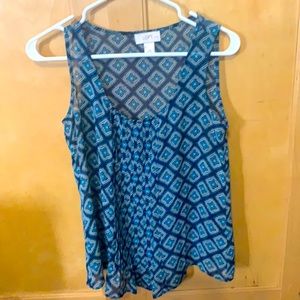 Sheer sleeveless chiffon top